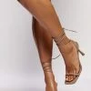LFS Neve Wrap Around Faux Leather Heels - Taupe