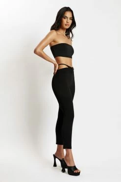 BSD All Bottoms Irene Pants With V Front Cut Out - Black 14 BSD All Bottoms Irene Pants With V Front Cut Out - Black