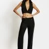 WNT Two Piece Sets Semara Low Rise Straight Leg Pant - Black