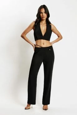 WNT Two Piece Sets Semara Low Rise Straight Leg Pant - Black