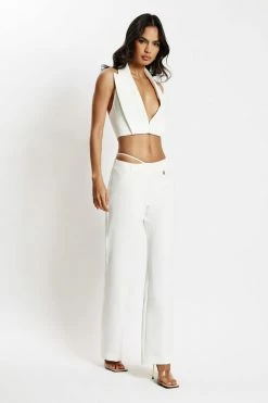 WNT Semara Low Rise Straight Leg Pant - White 11 WNT Semara Low Rise Straight Leg Pant - White