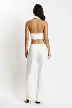 WNT Semara Low Rise Straight Leg Pant - White