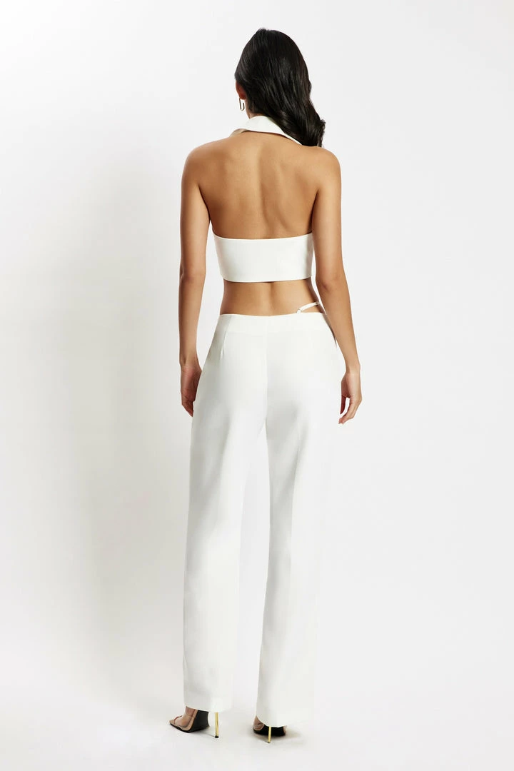 WNT Semara Low Rise Straight Leg Pant - White 2 WNT Semara Low Rise Straight Leg Pant - White