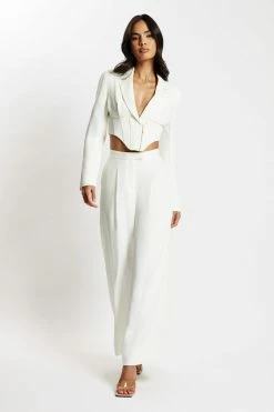 WNT Two Piece Sets Gloria Wide Leg Trousers - White