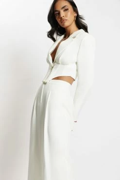 WNT Two Piece Sets Gloria Wide Leg Trousers - White