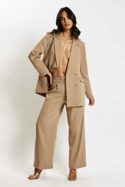 WNT Gloria Wide Leg Trouser - Taupe Two Piece Sets 16 WNT Gloria Wide Leg Trouser - Taupe Two Piece Sets