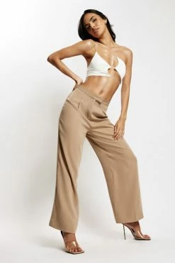 WNT Gloria Wide Leg Trouser - Taupe Two Piece Sets 15 WNT Gloria Wide Leg Trouser - Taupe Two Piece Sets