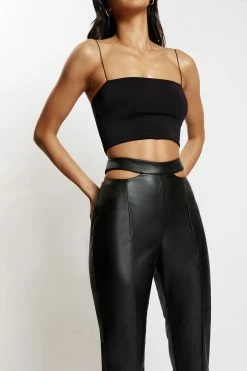 WXI Yvonne Cami Crop Top - Black All Tops