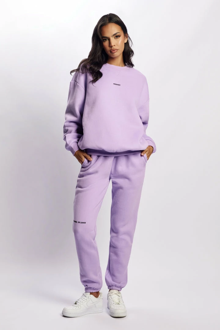 QNG Max Unisex Crew Neck Cosy Sweater - Lilac 3 QNG Max Unisex Crew Neck Cosy Sweater - Lilac