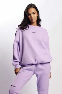 QNG Max Unisex Crew Neck Cosy Sweater - Lilac