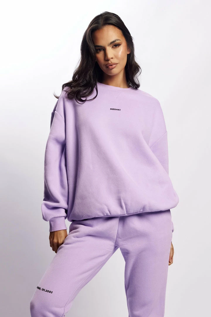 QNG Max Unisex Crew Neck Cosy Sweater - Lilac 1 QNG Max Unisex Crew Neck Cosy Sweater - Lilac