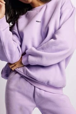 QNG Max Unisex Crew Neck Cosy Sweater - Lilac 11 QNG Max Unisex Crew Neck Cosy Sweater - Lilac