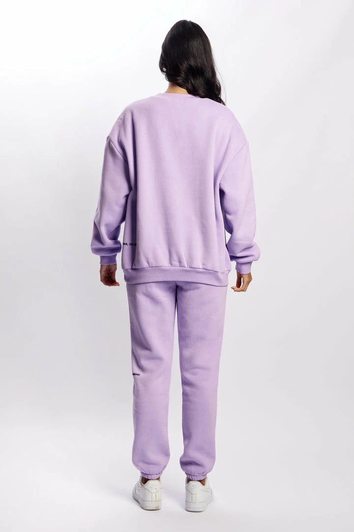 QNG Max Unisex Crew Neck Cosy Sweater - Lilac 2 QNG Max Unisex Crew Neck Cosy Sweater - Lilac