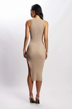 SOP DRESSES Sienna Knit Midi Dress - Taupe 12 SOP DRESSES Sienna Knit Midi Dress - Taupe
