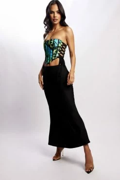 BSD Elizabeth Strapless Corset Top - Butterfly Print Two Piece Sets 11 BSD Elizabeth Strapless Corset Top - Butterfly Print Two Piece Sets