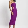 QNG Catherine Cut Out Midi Dress - Violet