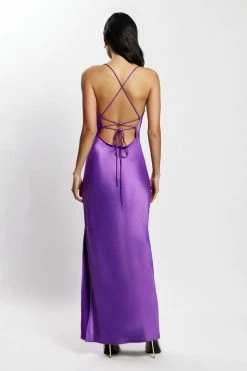 WNT Sydney Straight Neck Slip Maxi Dress - Purple
