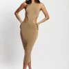 SOP Lela Cut Out Midi Dress - Taupe