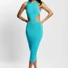 SOP Lela Cut Out Midi Dress - Aqua