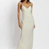 JLW Baily Satin Maxi Dress - Silver