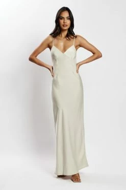 JLW Baily Satin Maxi Dress - Silver 12 JLW Baily Satin Maxi Dress - Silver