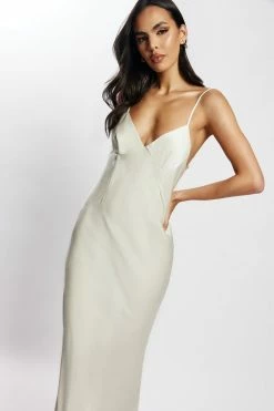 JLW Baily Satin Maxi Dress - Silver 9 JLW Baily Satin Maxi Dress - Silver