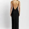JLW DRESSES Baily Satin Maxi Dress - Black