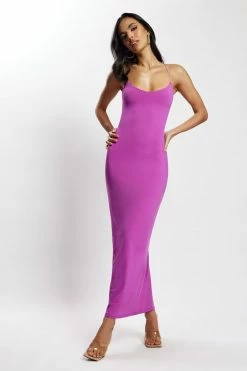 WXI Sabine Backless Maxi Dress - Purple DRESSES