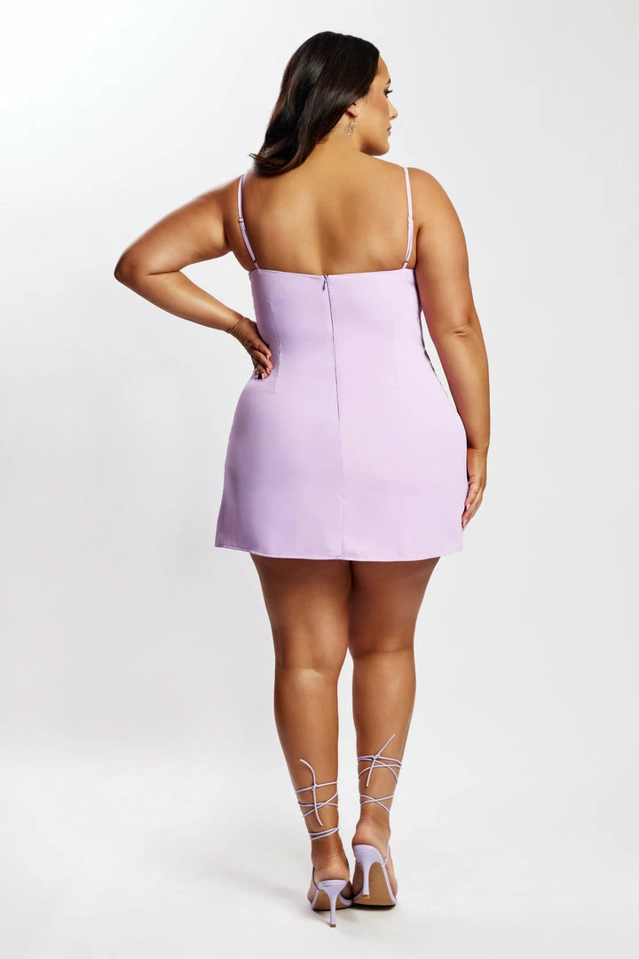 BSD DRESSES Amelie Shirring Bust Slip Dress - Lilac 10 BSD DRESSES Amelie Shirring Bust Slip Dress - Lilac