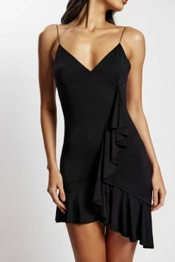 WXI DRESSES Tanya Ruffle Mini Dress With Ruffles - Black 15 WXI DRESSES Tanya Ruffle Mini Dress With Ruffles - Black