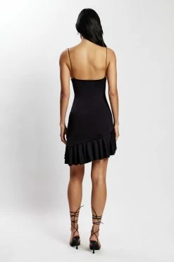 WXI DRESSES Tanya Ruffle Mini Dress With Ruffles - Black