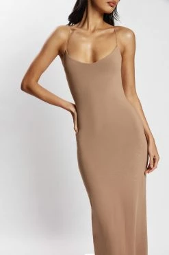 WXI DRESSES Sabine Backless Maxi Dress - Latte