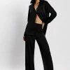 WNT All Bottoms Emelie Satin Pants - Black
