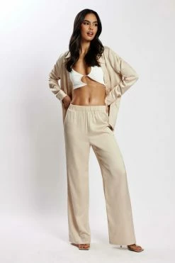 WNT All Tops Emelie Satin Shirt - Champagne