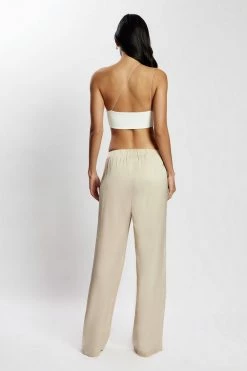 WNT Emelie Satin Pants - Champagne All Bottoms