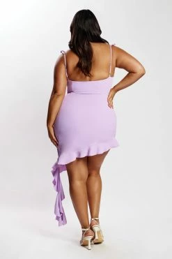 BSD Maeve Asymmetric Ruffle Dress - Lilac DRESSES 20 BSD Maeve Asymmetric Ruffle Dress - Lilac DRESSES