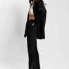 WNT Arabella Flared Split Side Pants - Black