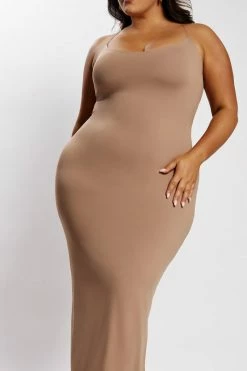 WXI DRESSES Sabine Backless Maxi Dress - Latte