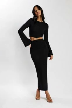 EMS Anna Flare Sleeve Knit Dress - Black 9 EMS Anna Flare Sleeve Knit Dress - Black