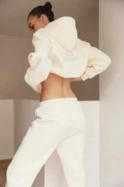 QNG Sweaters & Hoodies Bree Oversized Fleeceback Hoodie - Marshmallow