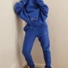 QNG Sweaters & Hoodies Camille Oversized Fleeceback Jogger - Cobalt Blue