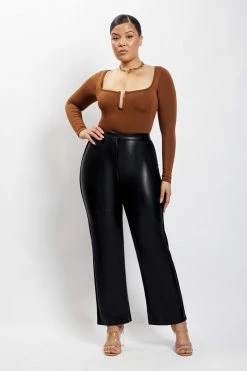 ROM Mya Long Sleeve Bodysuit - Chocolate 18 ROM Mya Long Sleeve Bodysuit - Chocolate