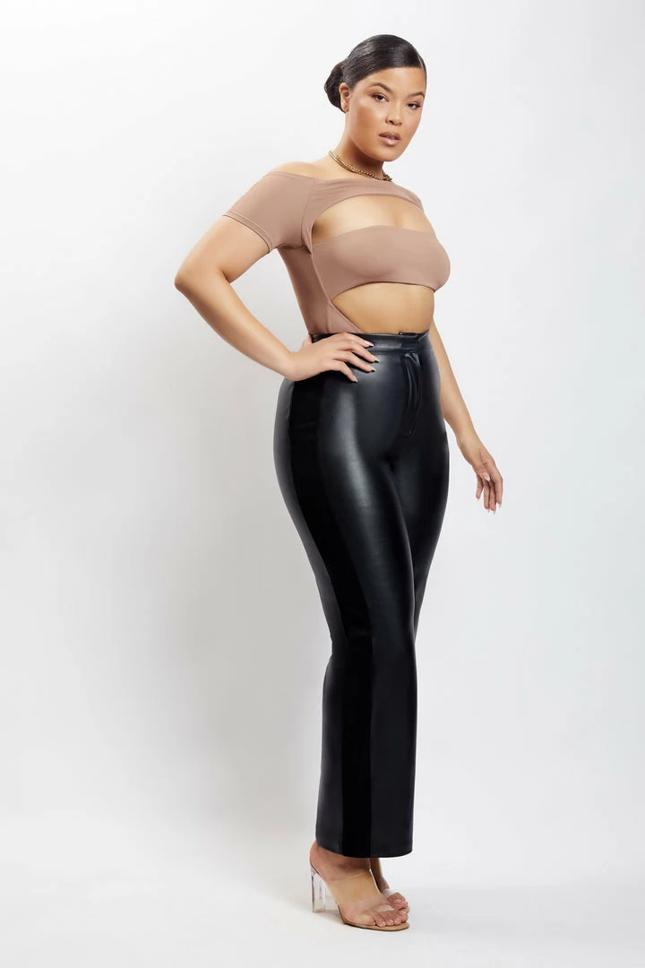 WXI Breanna Cut Out Bodysuit - Light Brown 5 WXI Breanna Cut Out Bodysuit - Light Brown