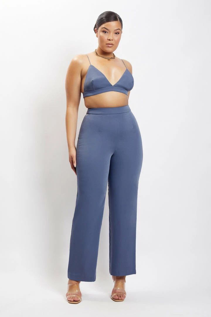 WNG Two Piece Sets Saskia Straight Leg Trousers - Steel Blue 5 WNG Two Piece Sets Saskia Straight Leg Trousers - Steel Blue