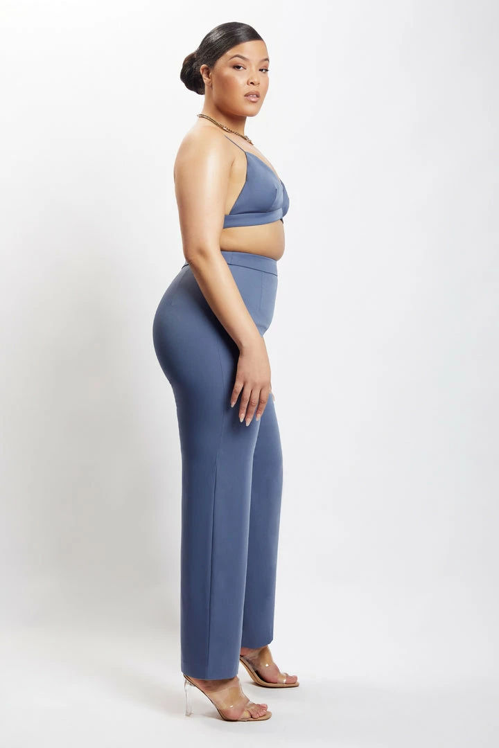 WNG Two Piece Sets Saskia Straight Leg Trousers - Steel Blue 7 WNG Two Piece Sets Saskia Straight Leg Trousers - Steel Blue