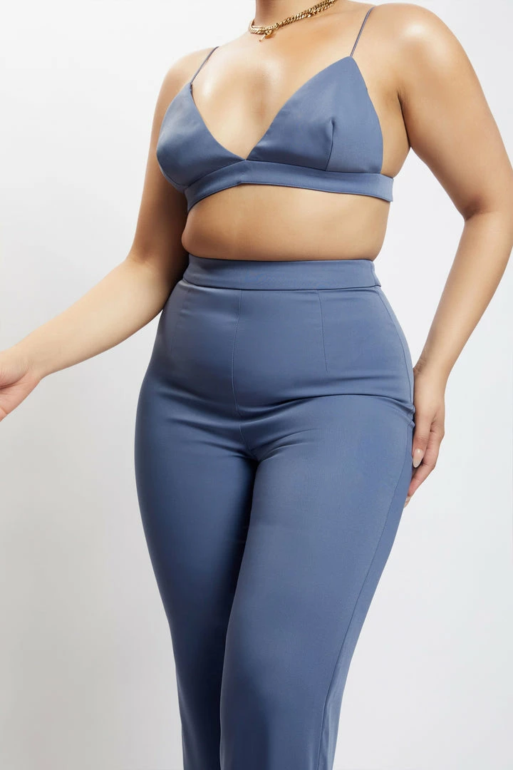 WNG Two Piece Sets Saskia Straight Leg Trousers - Steel Blue 8 WNG Two Piece Sets Saskia Straight Leg Trousers - Steel Blue
