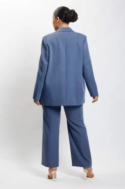 WNG Two Piece Sets Saskia Straight Leg Trousers - Steel Blue 20 WNG Two Piece Sets Saskia Straight Leg Trousers - Steel Blue