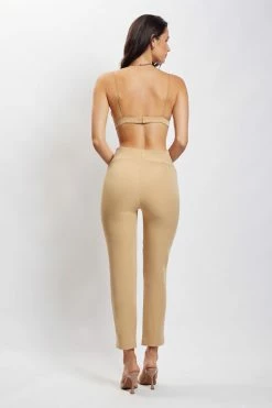 WNT Indie High Waist Pants - Camel Two Piece Sets