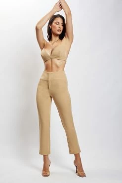 WNG Cynthia Triangle Bralette - Camel Two Piece Sets