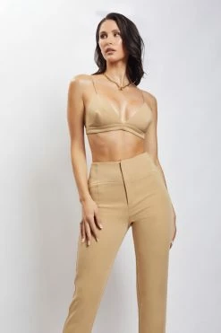 WNT Indie High Waist Pants - Camel Two Piece Sets